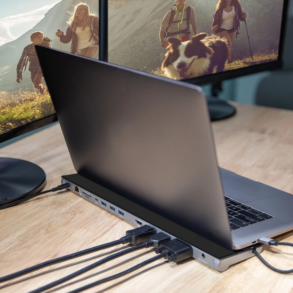J5create – USB-C trijų ekranų prijungimo stotelė