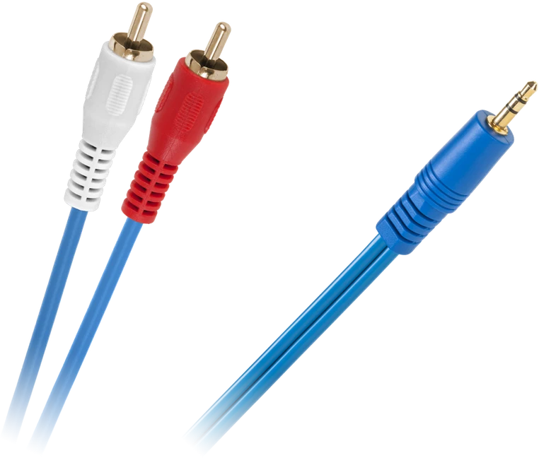 Oem Kabelis 2xRCA - AUX 3.5mm 3m Mėlynas
