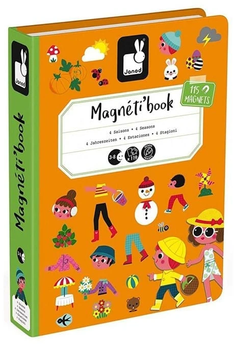 Janod - Magneti'Book - 4 metų laikai - 115 magnetų (LKJ2721)