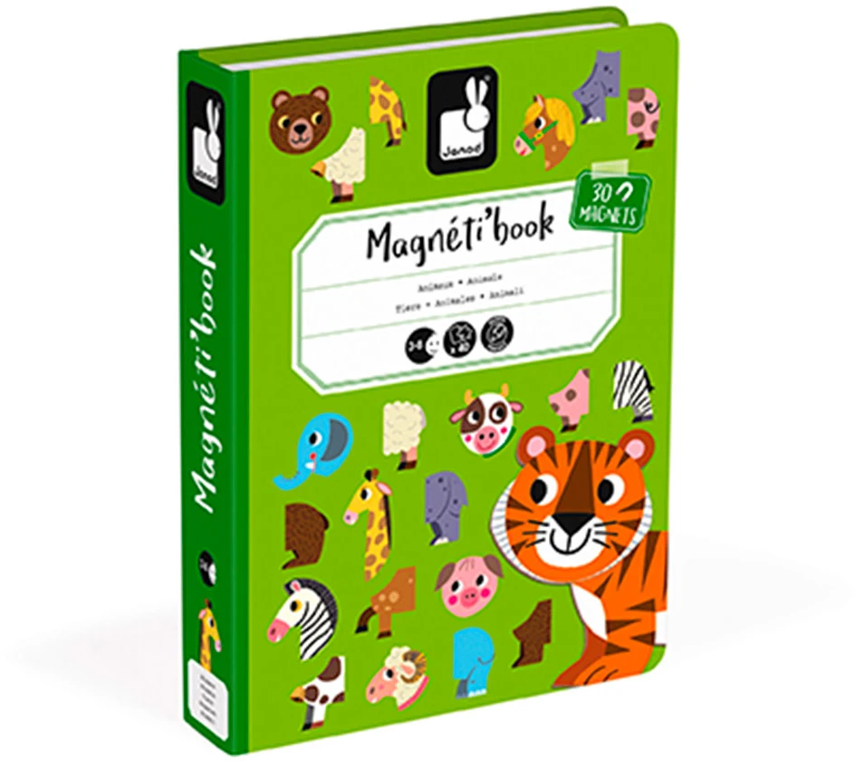 Janod - Magneti'Book - Gyvūnai - 30 magnetų (LKJ2723)
