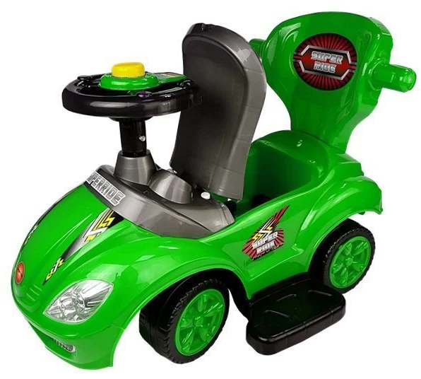 Lean Cars Paspiriama mašinėlė-stumdukas Mega Car 3in1, žalia