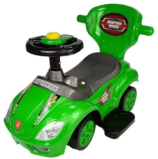 Lean Cars Paspiriama mašinėlė-stumdukas Mega Car 3in1, žalia