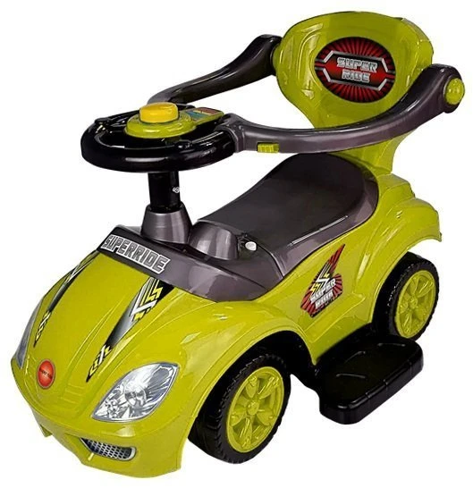 Lean Cars Paspiriama mašinėlė-stumdukas Mega Car 3in1, geltona