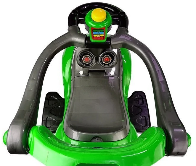 Lean Cars Paspiriama mašinėlė-stumdukas Mega Car 3in1, žalia