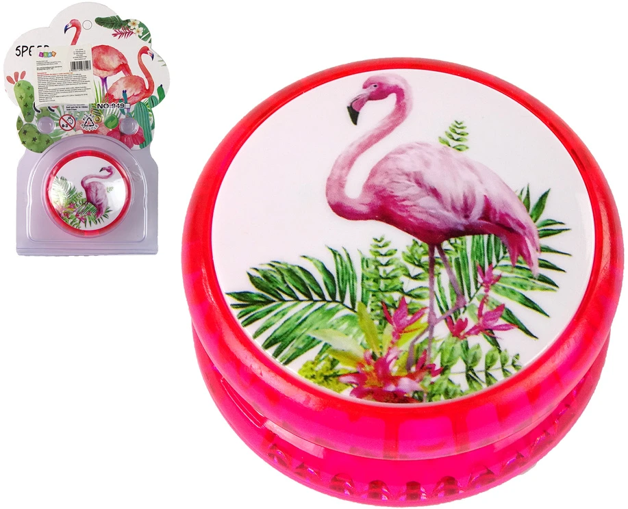 Lean Toys Yoyo su flamingais, rožinė