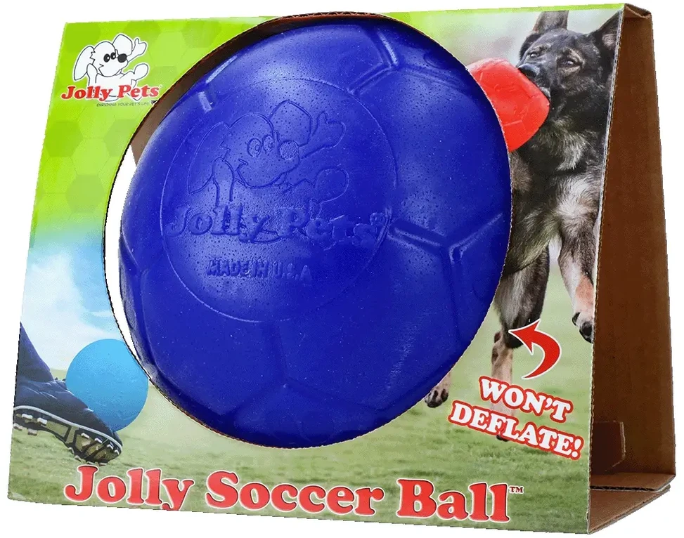 „Jolly Pets“ – „Jolly“ futbolo kamuolys – mėlynas – didelis (20 cm)