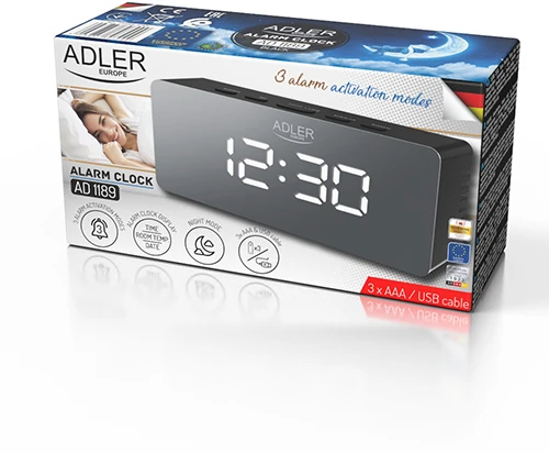 Adler | Žadintuvas | AD 1189B | Signalizacijos funkcija | Juodas
