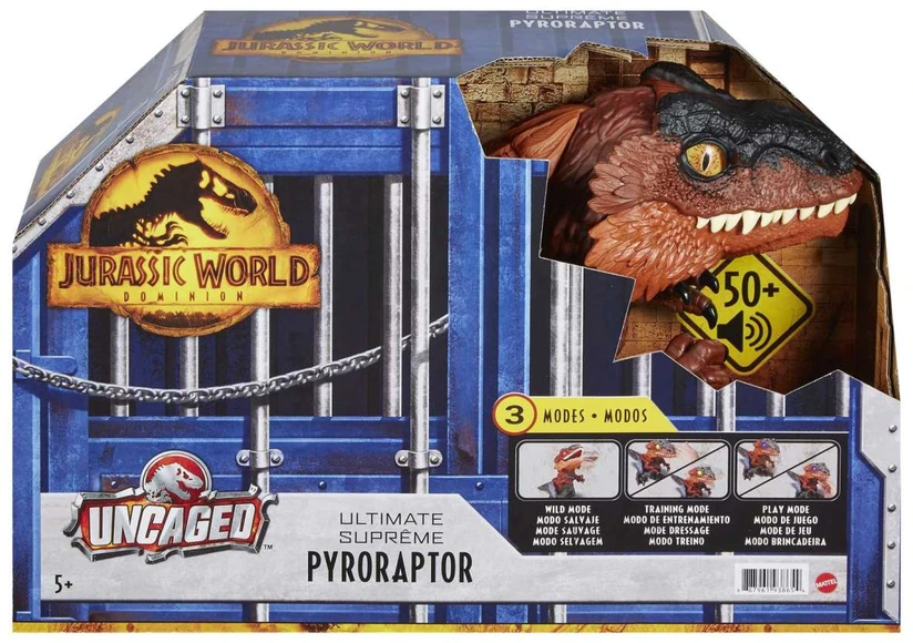 Jurassic World Juros periodo pasaulis – elektroninis narvo neužrakintas ugnies dinozauras (GWD70)