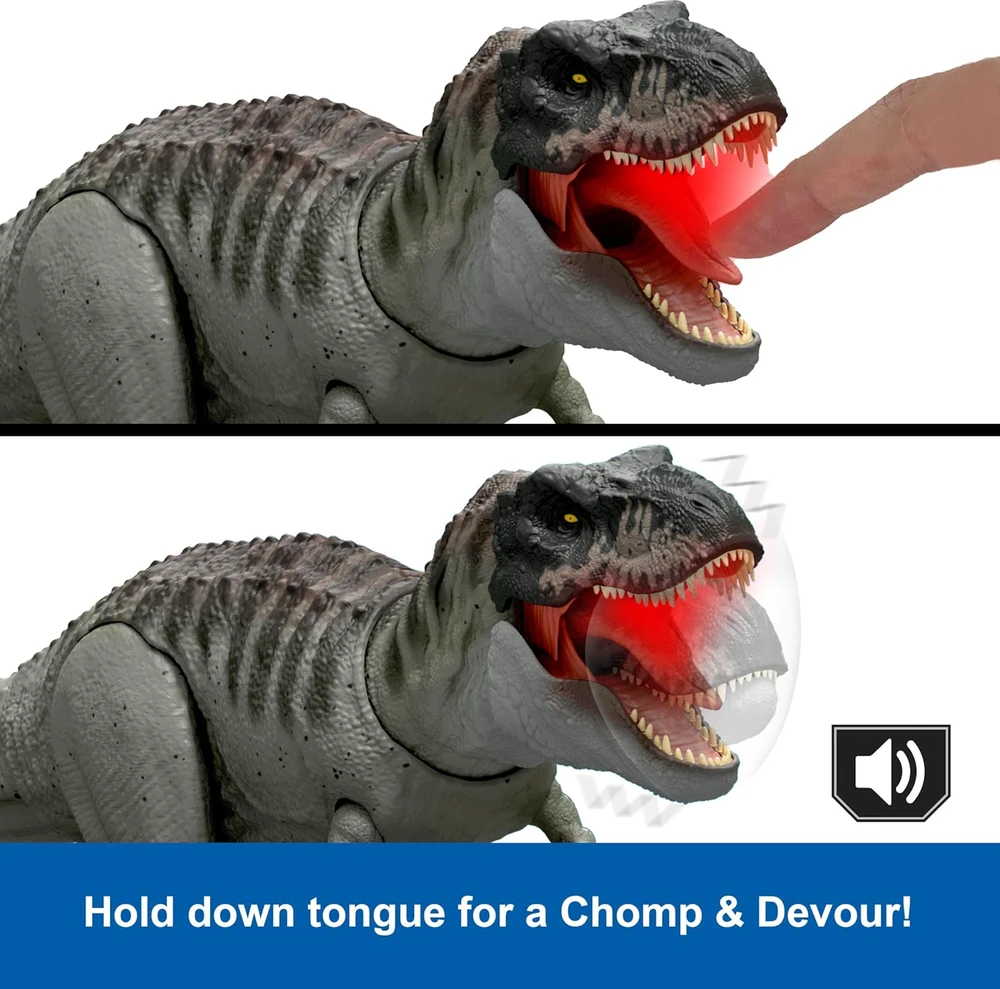 Mattel JURASSIC WORLD interaktyvus dinozauras – T. rex (JCH02)