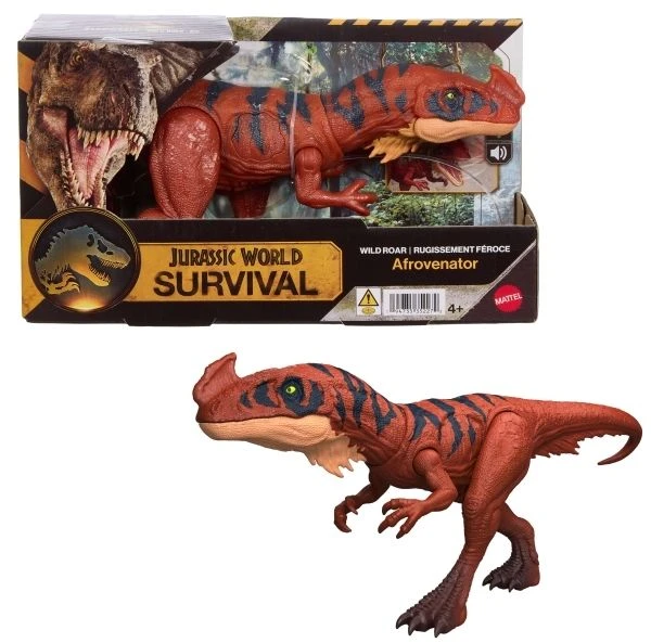 Mattel Jurassic World Juros periodo pasaulis - Laukinis riaumojimas su šviesomis ir garsu - Afrovenatorius (JKL76)