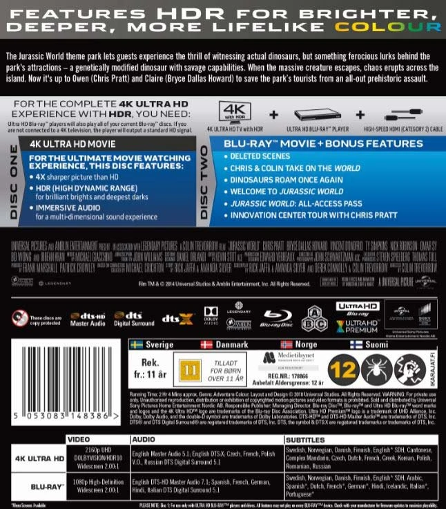 Juros periodo pasaulis / Juros periodo parkas 4 (4K Blu-ray)