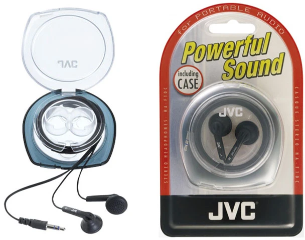 Į ausį įkišamos Ausinės su laidu JVC HA-F10C-EN su dėžute, juodos
