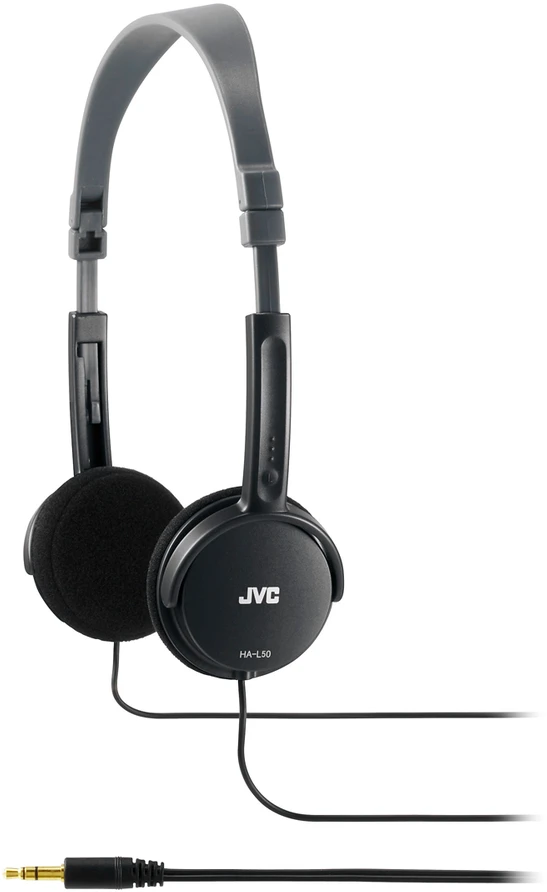 Lengvos ir stilingos ausinės JVC HA-L50BE 46g, juodos