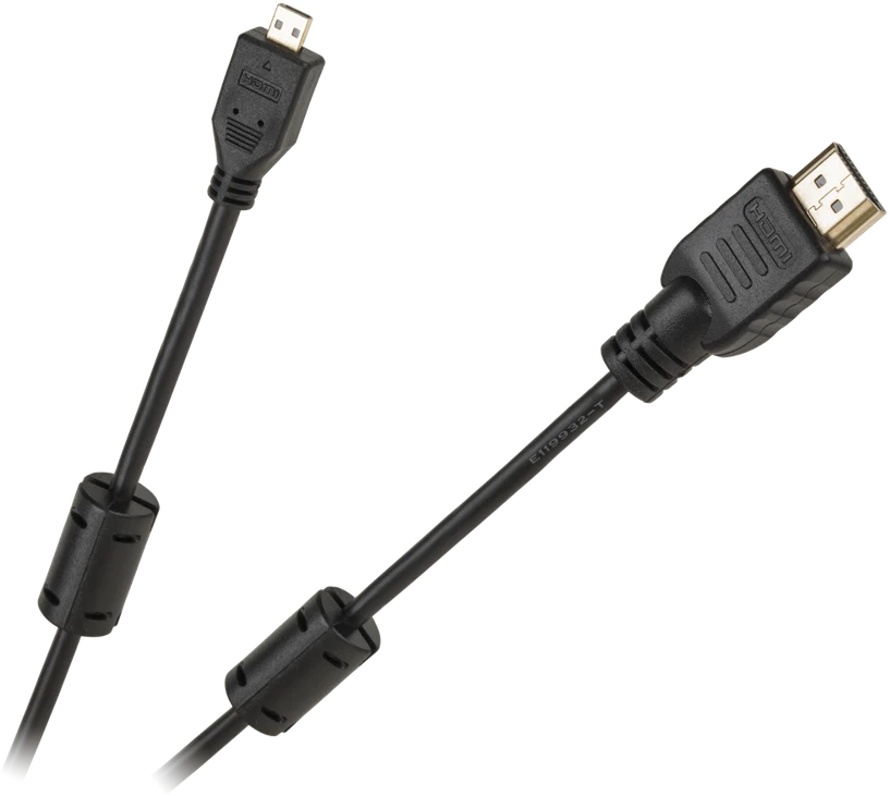 Cabletech ekonomiškas HDMI – microHDMI kabelis 1.8m