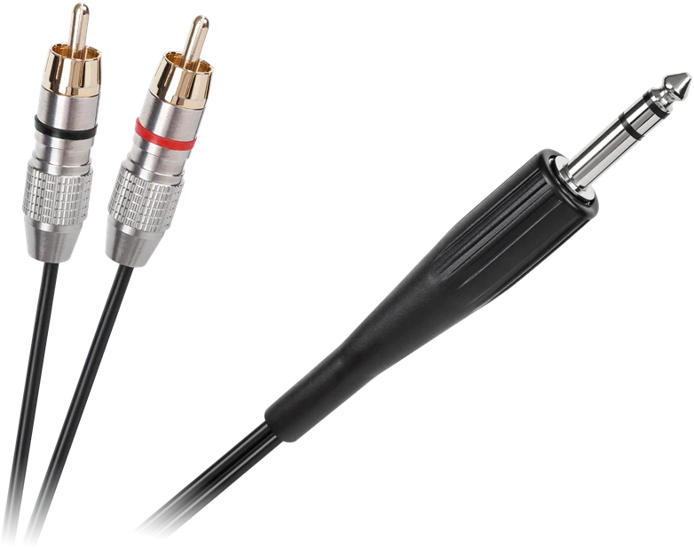 LP Oem Kabelis 2xRCA - AUX 6.3 mono 1,8m