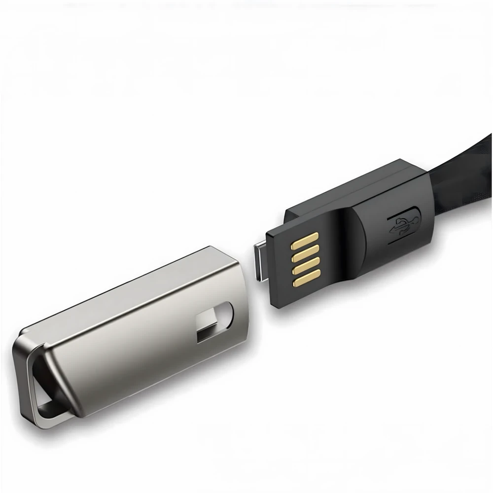 Kabelis Laidinis įkroviklis, raktų pakabukas, duomenų dirželis, USB-C - USB-A, greitas įkrovimas
