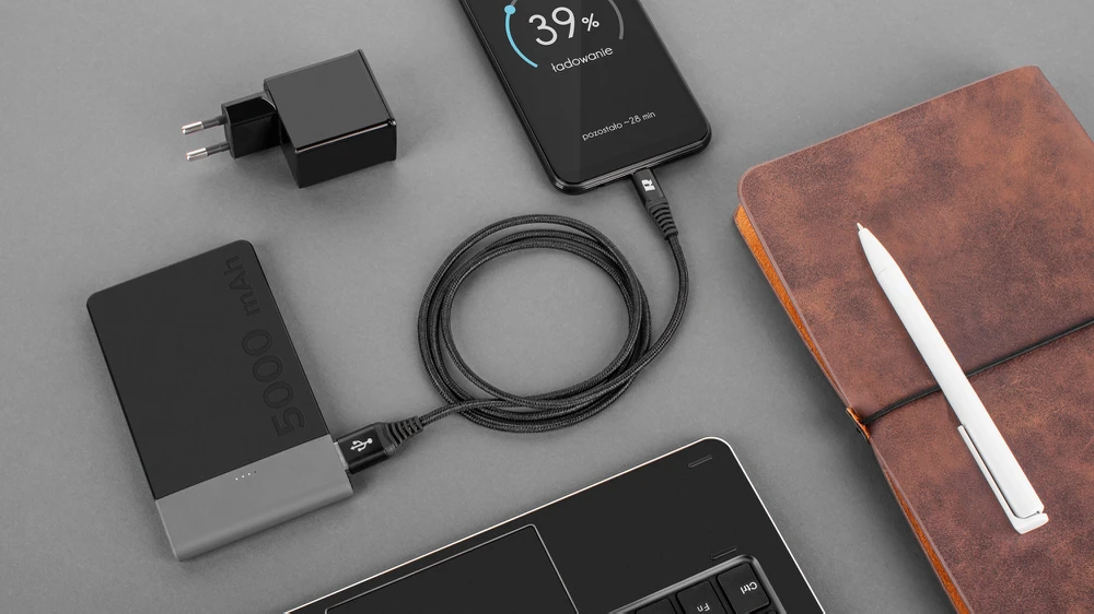 REBEL USB - USB-C kabelis 0.5m Juodas