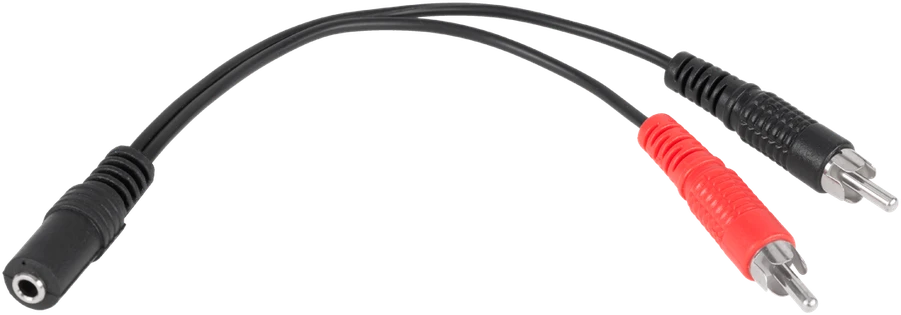 OEM kabeliai 2xRCA - AUX 3,5 mm 0,2 m