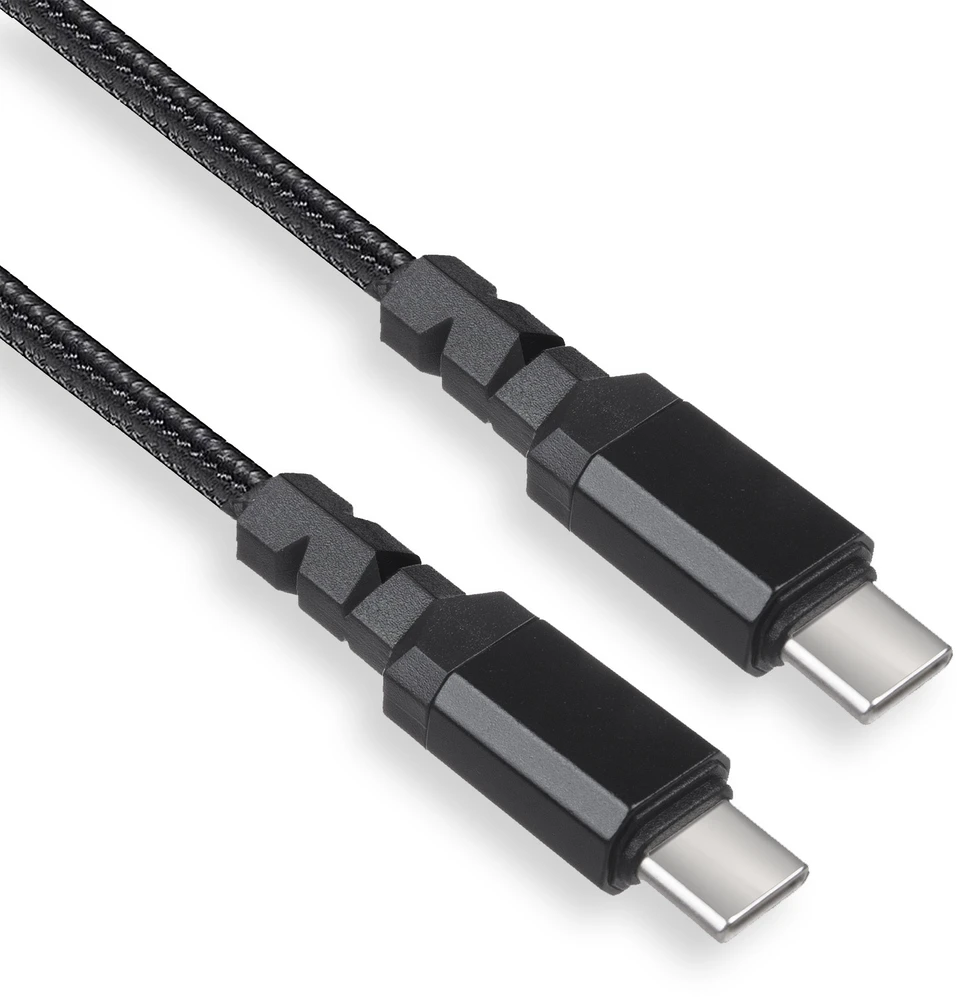 Kabelis 2 x USB-C 100W Maclean, palaikantis PD, duomenų perdavimas iki 10 Gbps, 5A, juoda, ilgis 2 m, MCE492