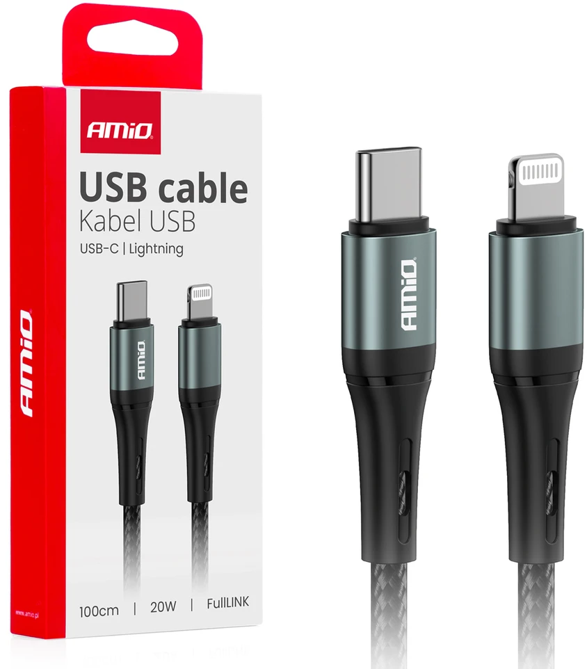 USB-C į Lightning kabelis 20W 100 cm FullLINK AMIO-03916