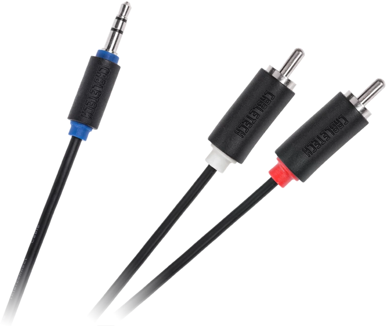 Jack kabelis 3.5-2RCA 1.8 m Cabletech standartas