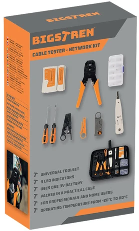Bigstren Cable Tester - Bigstreen 25835 Network Kit