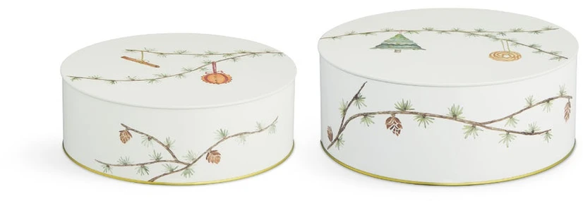 Kähler - Hammershøi Kalėdų laikymo dėžutė - 2 rinkinys - Ø20 + Ø22 cm
