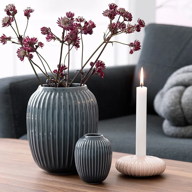 Kähler - Hammershøi Vaza Vidutinė - H20 cm - Pilka