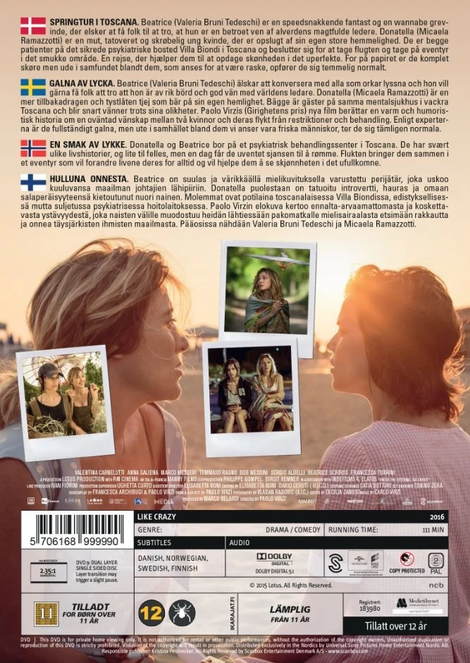Kaip pamišęs – La Pazza Gioia – Springtur ir Toscana DVD