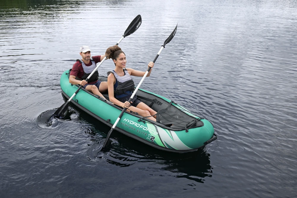 Bestway 2 asmenų kayak Ventura Elite X2 pripučiama valtis Hydro Force irklas 65052