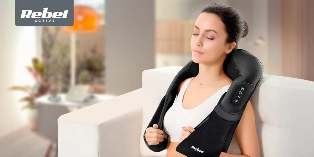 Kaklo, nugaros ir kaklo masažuoklis, Shiatsu, REBEL ACTIVE