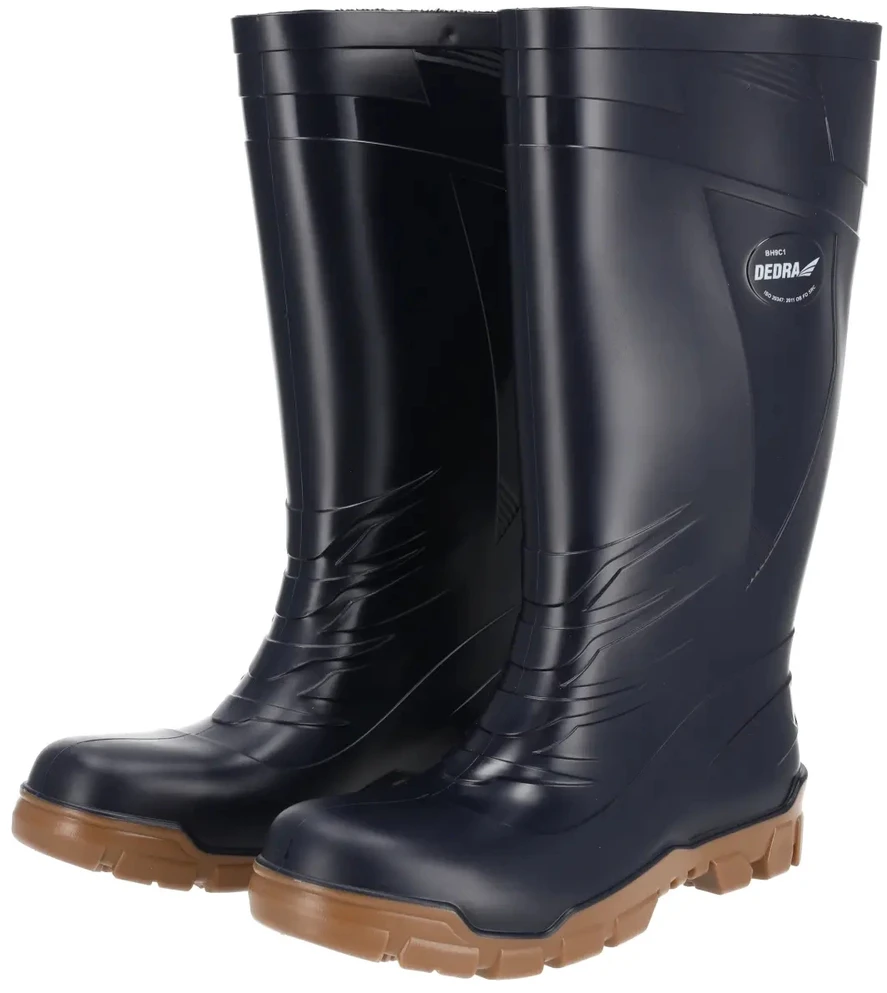 Dedra ilgaauliai guminiai batai su rudu padu