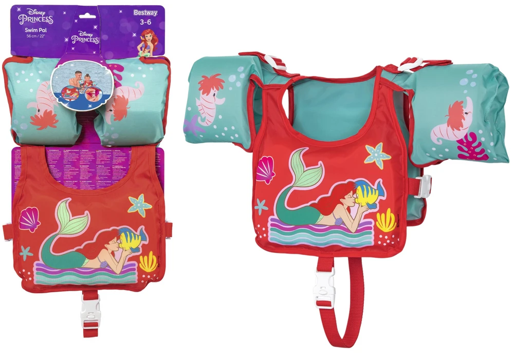 Bestway plaukimo liemenė su rankovėmis 3-6 L Little Mermaid 9101I