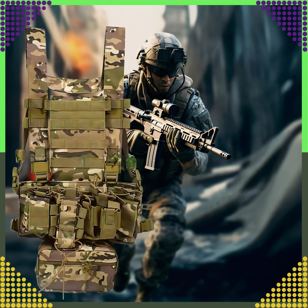 Kamizelka Taktinė karinė liemenė, apsauginė Molle, lengvas Airsoft Asg maišelis