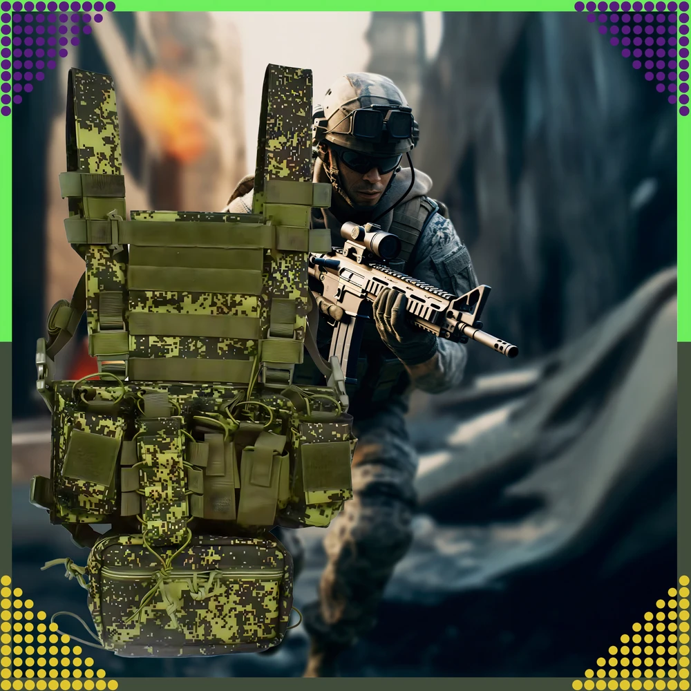 Kamizelka Taktinė karinė liemenė, apsauginė Molle, lengvas Airsoft Asg maišelis