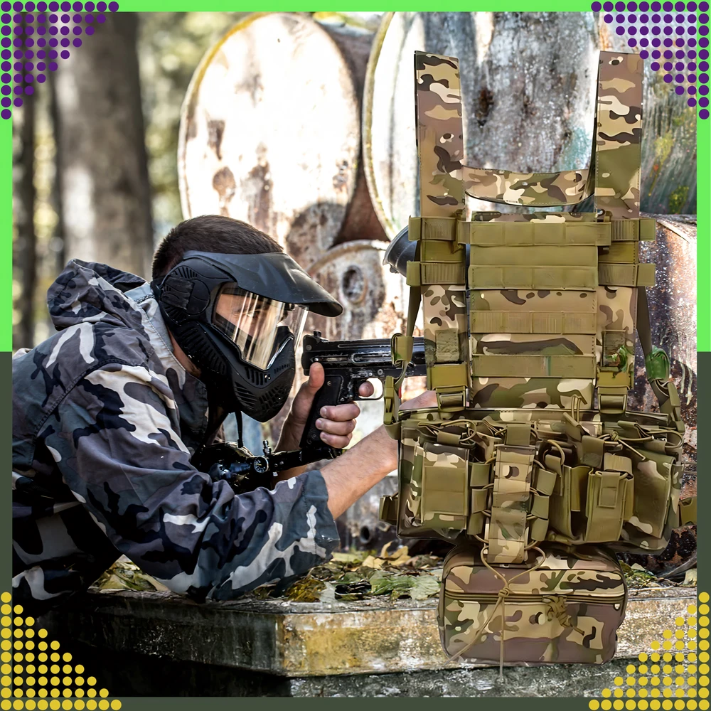 Kamizelka Taktinė karinė liemenė, apsauginė Molle, lengvas Airsoft Asg maišelis