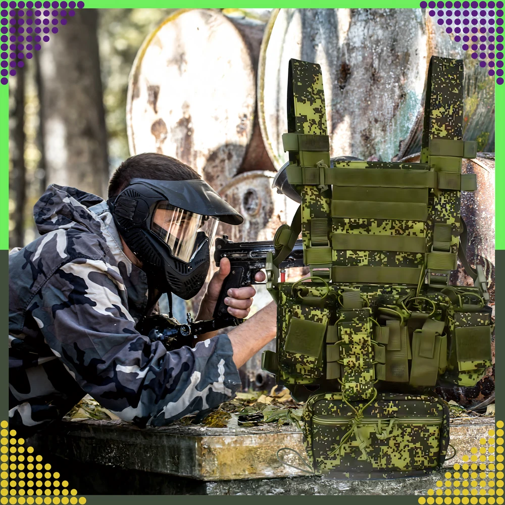 Kamizelka Taktinė karinė liemenė, apsauginė Molle, lengvas Airsoft Asg maišelis