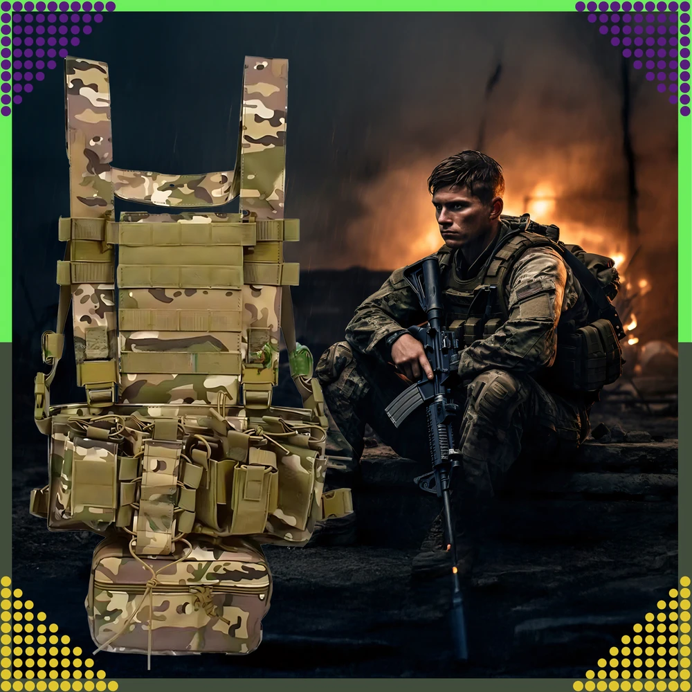Kamizelka Taktinė karinė liemenė, apsauginė Molle, lengvas Airsoft Asg maišelis