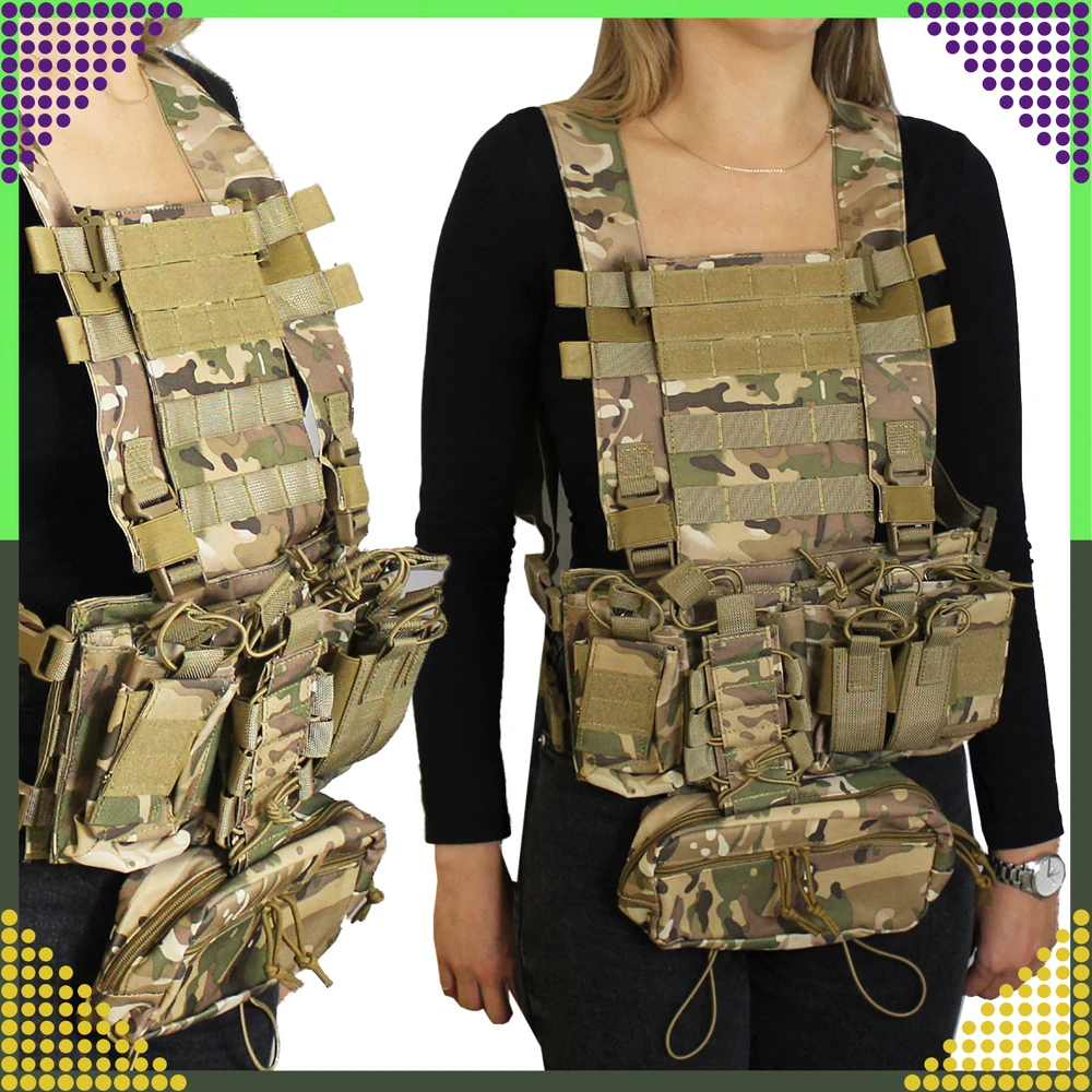 Kamizelka Taktinė karinė liemenė, apsauginė Molle, lengvas Airsoft Asg maišelis