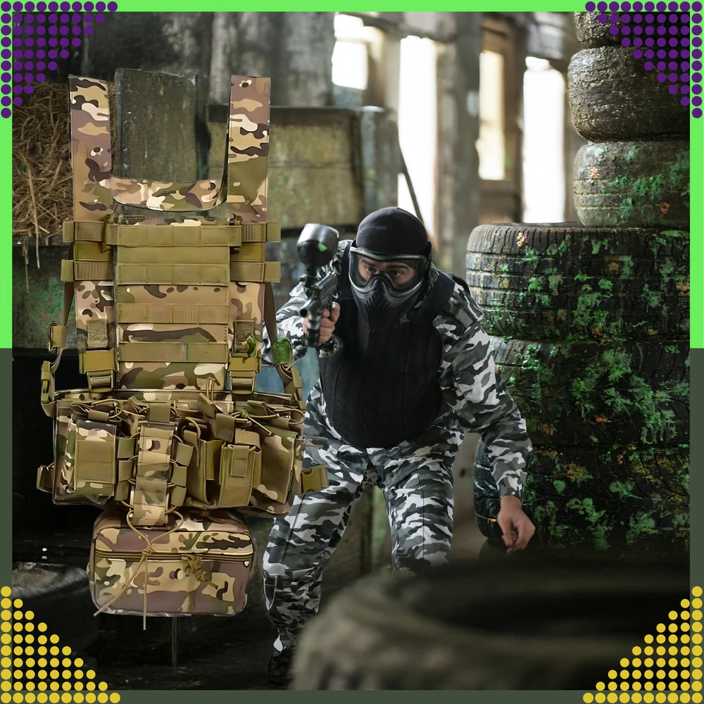 Kamizelka Taktinė karinė liemenė, apsauginė Molle, lengvas Airsoft Asg maišelis
