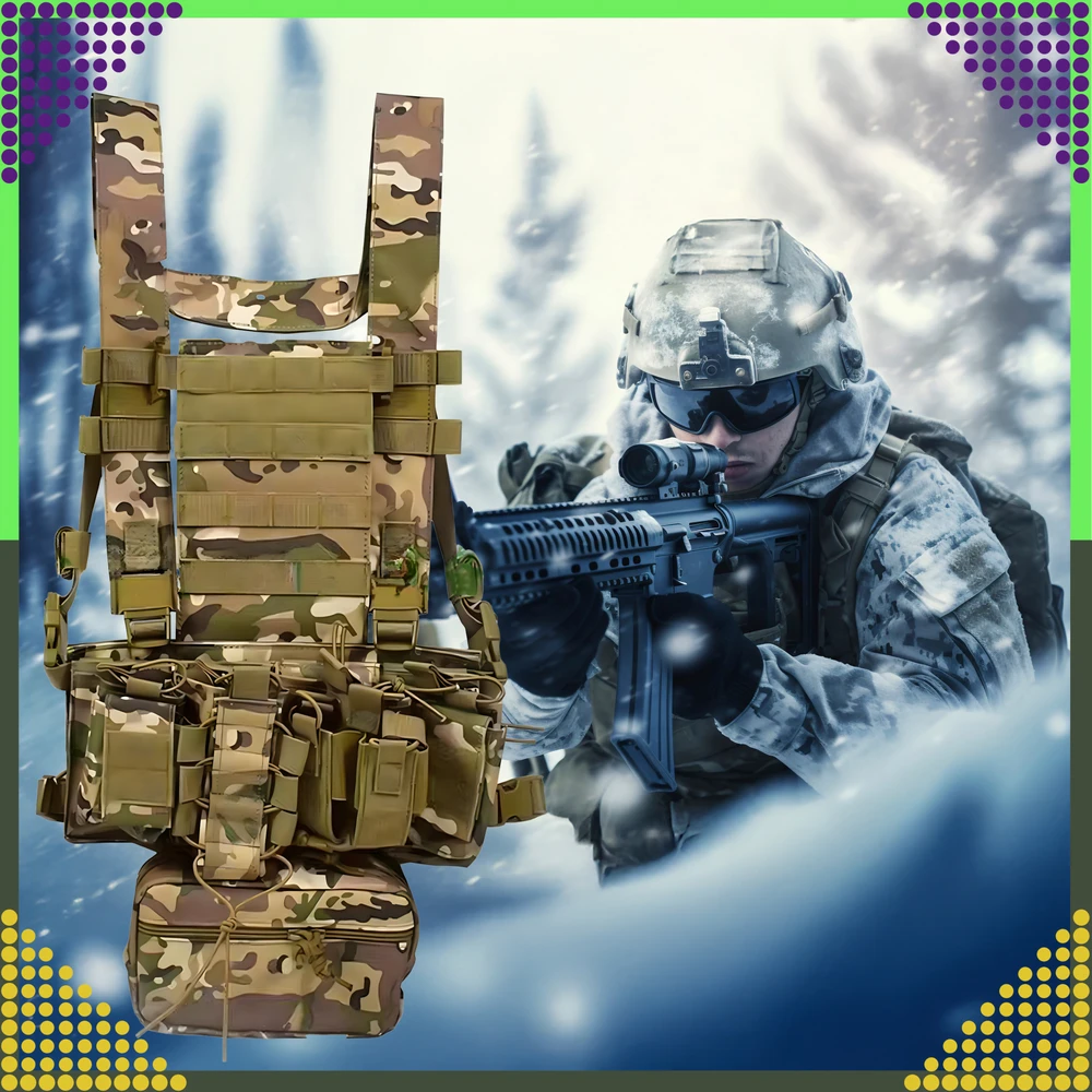 Kamizelka Taktinė karinė liemenė, apsauginė Molle, lengvas Airsoft Asg maišelis