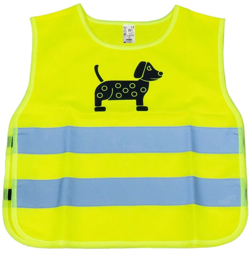 Vaikiška atšvaitinė liemenė DOG, geltona AMIO-03937