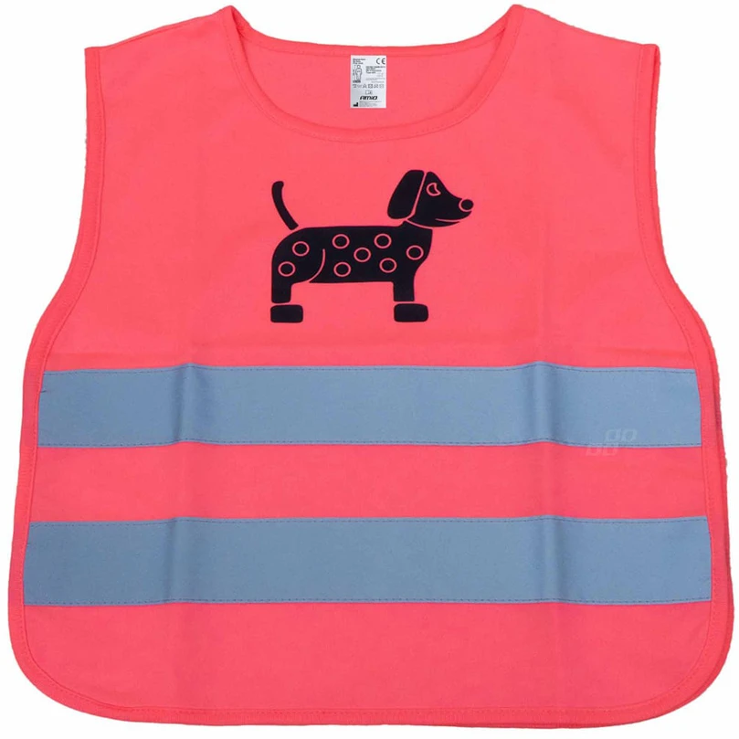 Vaikiška atšvaitinė liemenė DOG, rožinė AMIO-03990