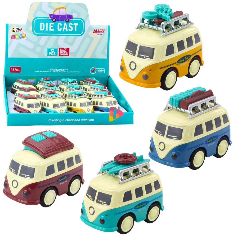 Lean Toys Žaislinis kemperis su varikliu ir judančiu bagažu