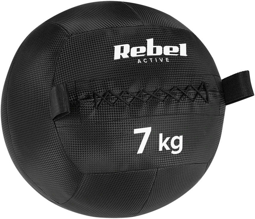 Kamuolys lekarska do ćwiczeń fitness, rehabilitacyjna, 7kg, REBEL ACTIVE