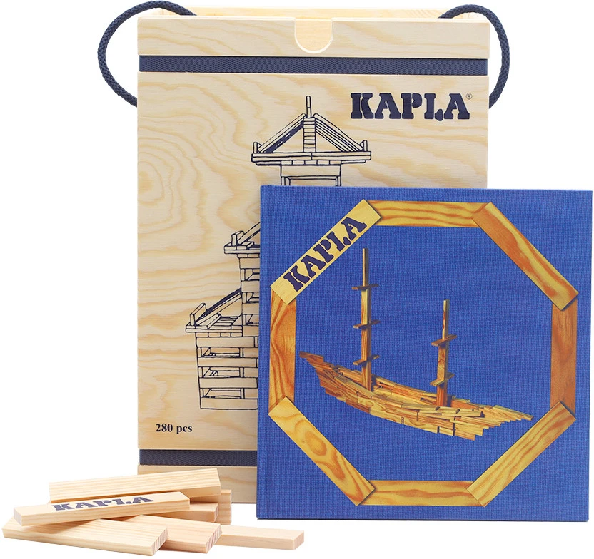 Kapla kaladėlės 280 vnt. - Mėlyna knyga (kapla280)