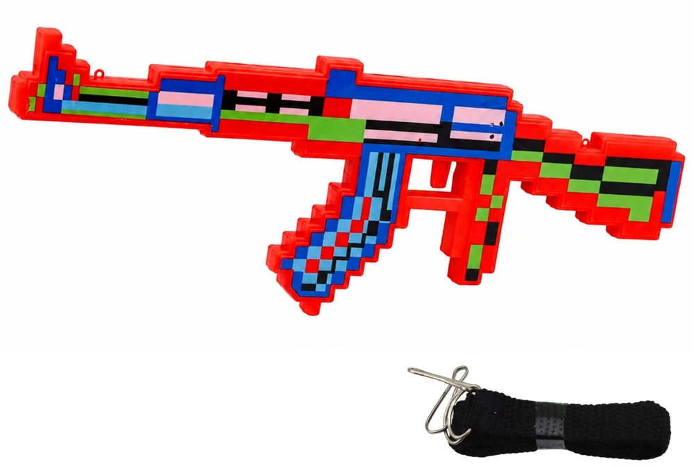 Lean Toys Pikselinis žaislinis šautuvas su šviesos ir garso efektais