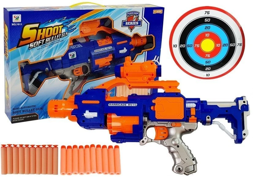 Lean Toys Putų šautuvas 45 cm 20 vnt.