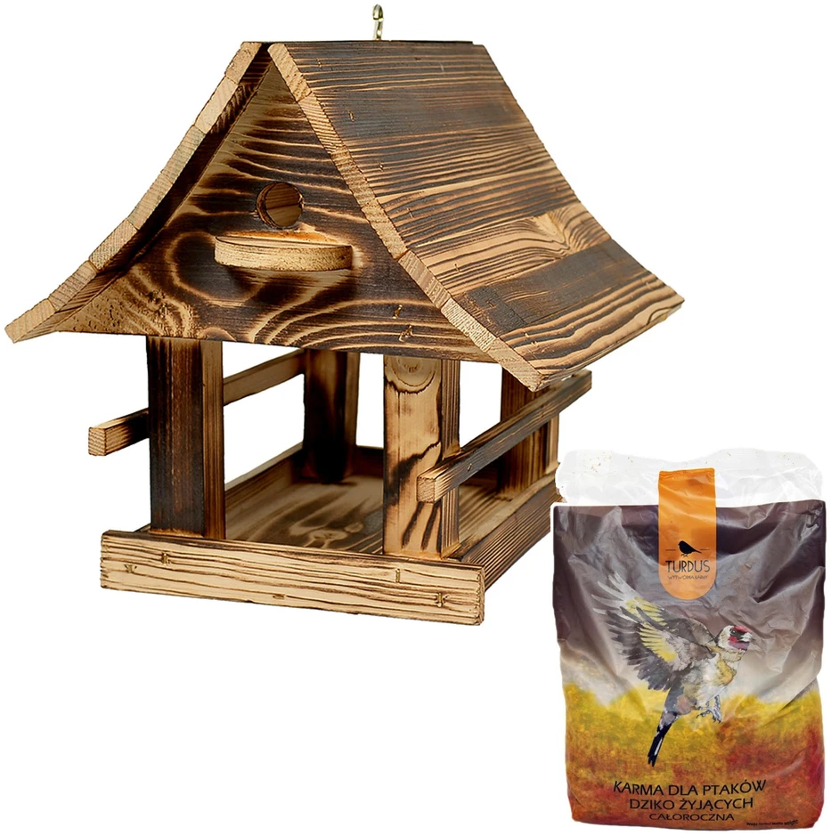 Karmnik „Highlander“ paukščių lesyklėlė, „Woodok“ + paukščių lesalas, 1kg