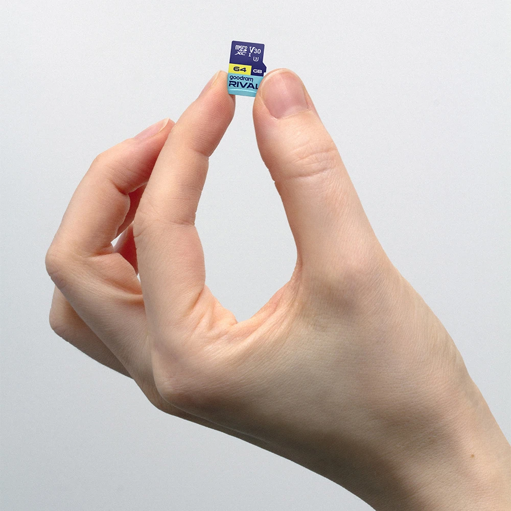 Atminties kortelė GOODRAM RIVAL M3AA 64 GB Micro SDXC V30 UHS-I U3 + adapteris (GGSM3AA-0640R12)